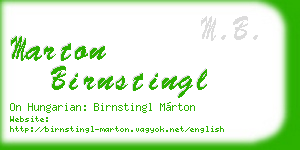marton birnstingl business card